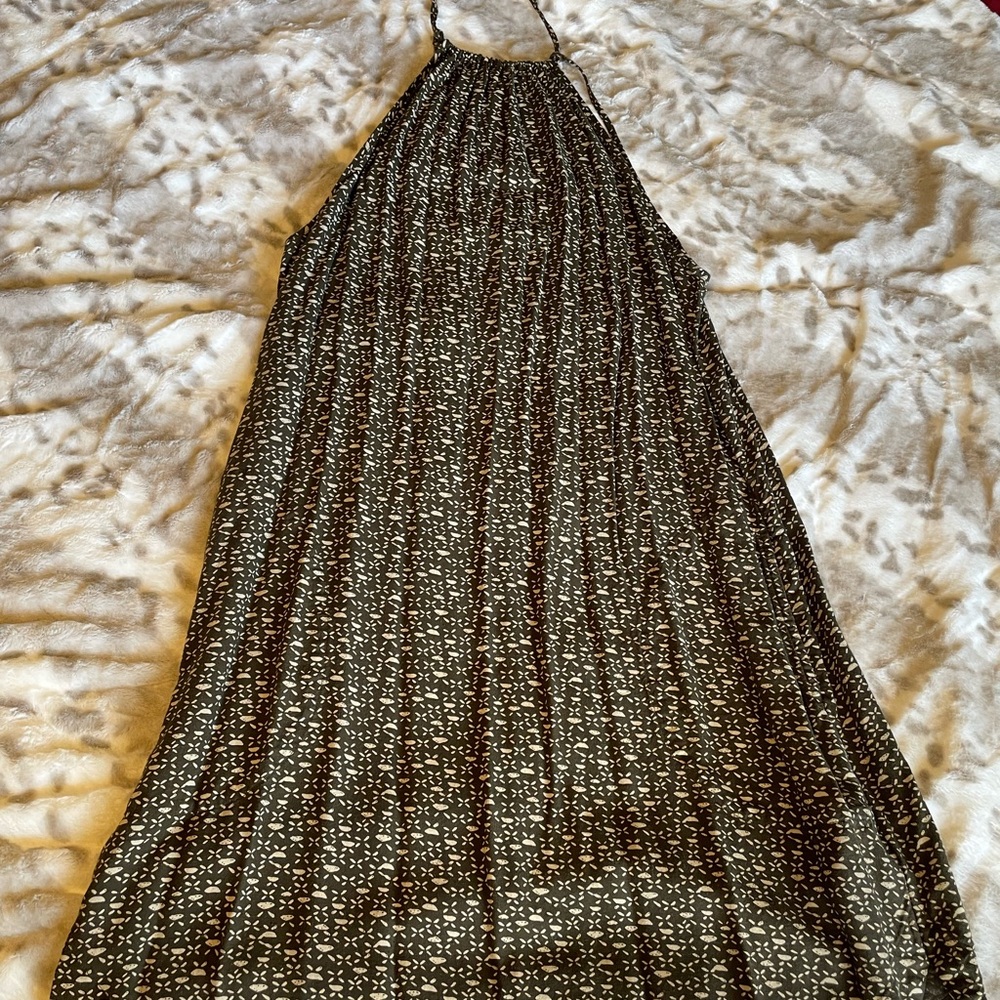 Prana Green Patterned Halter  Dress